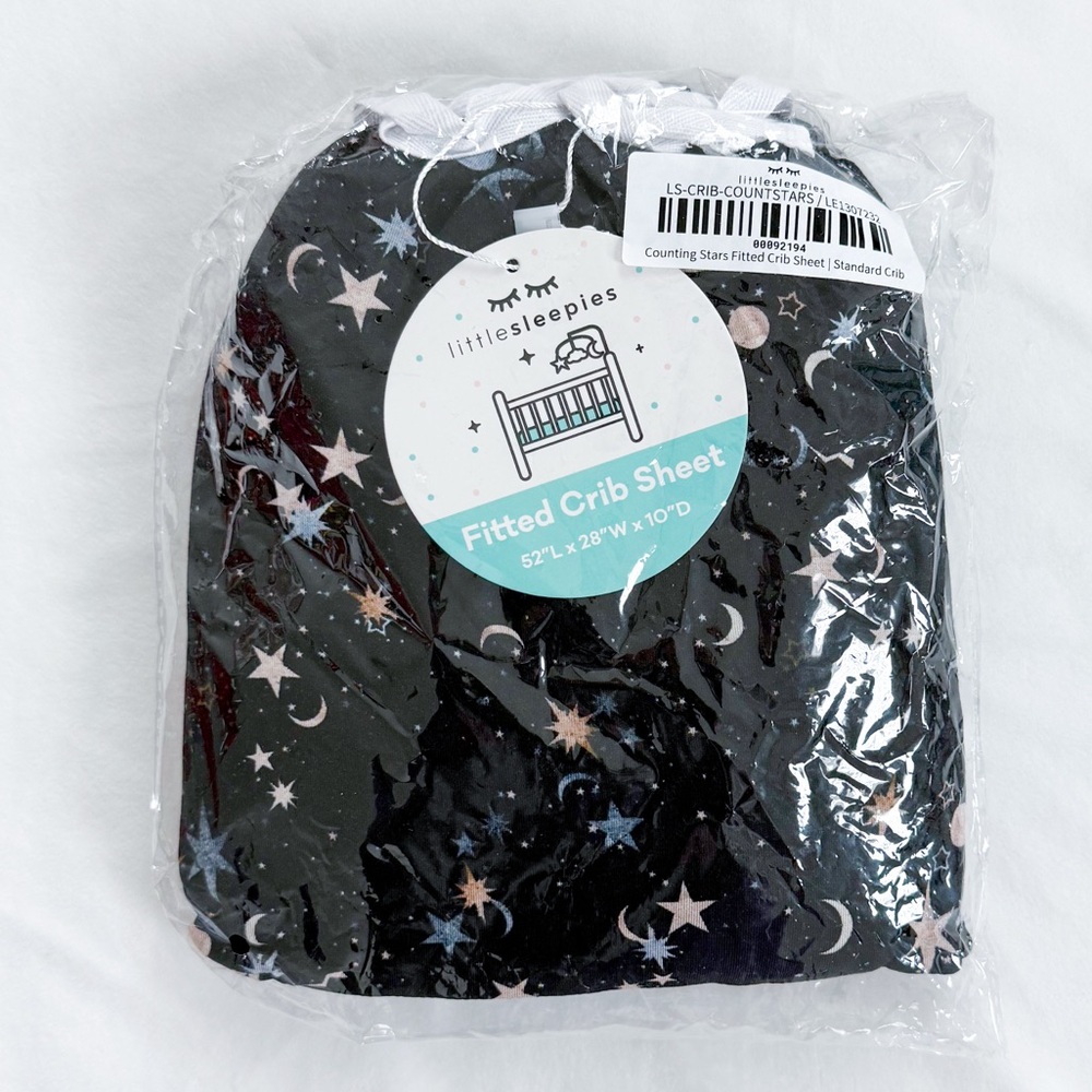 Little Sleepies Counting Stars Fitted Crib Sheet NWT NIB